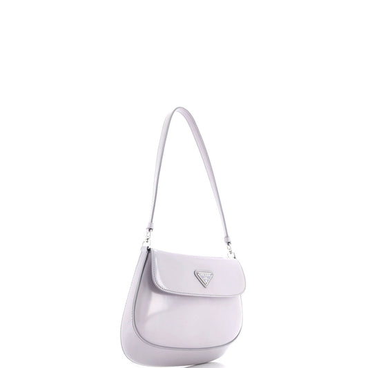 Prada Cleo Flap Shoulder Bag Spazzolato Leather Small