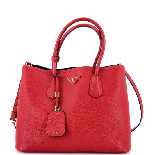 Prada Cuir Double Tote Saffiano Leather Large
