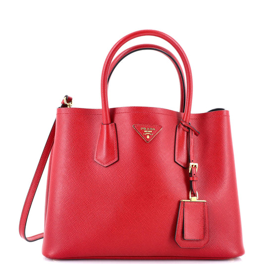 Prada Cuir Double Tote Saffiano Leather Medium