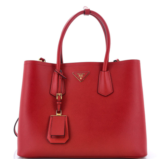 Prada Cuir Double Tote Saffiano Leather Medium
