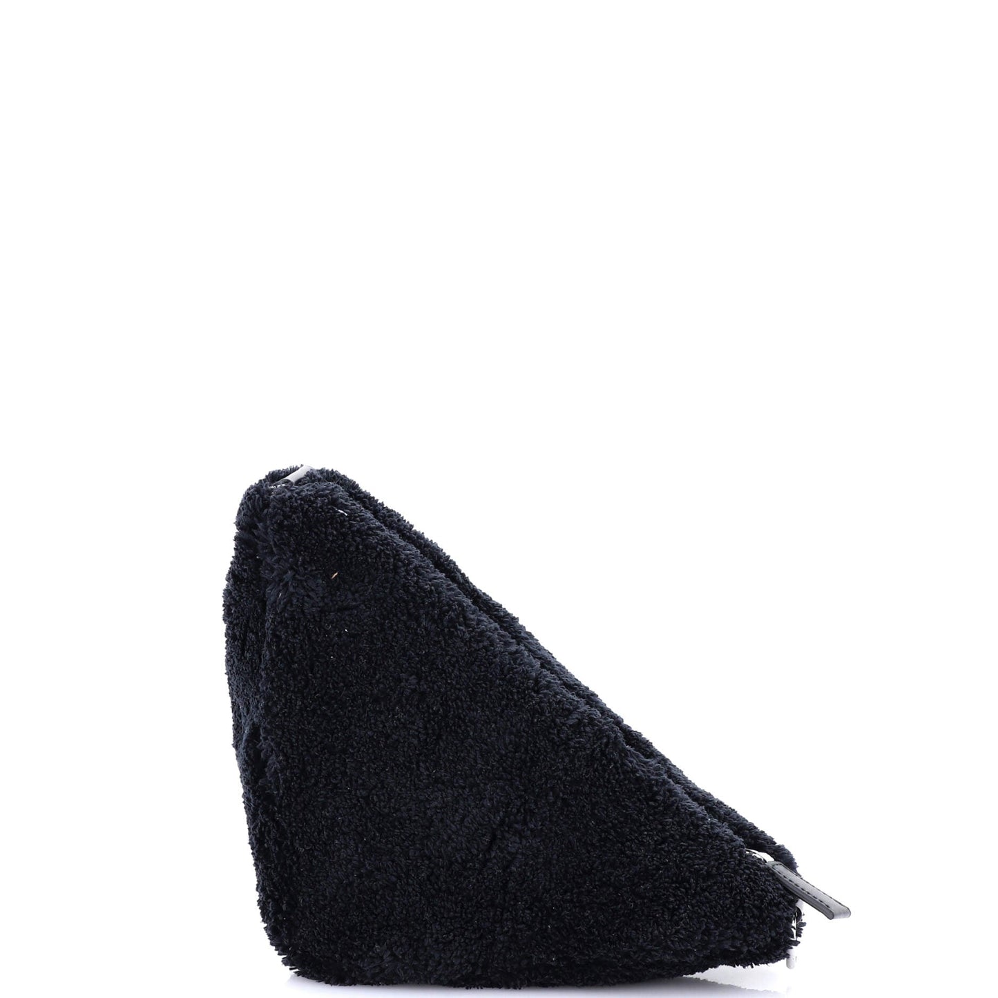 Prada Triangle Logo Zip Crossbody Bag Terry Cloth Small