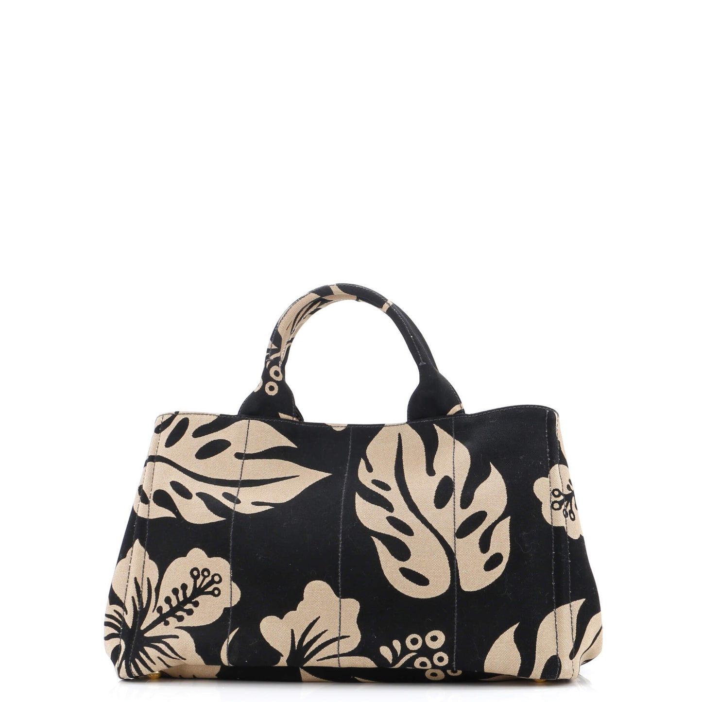 Prada Canapa Tote Printed Canvas Large