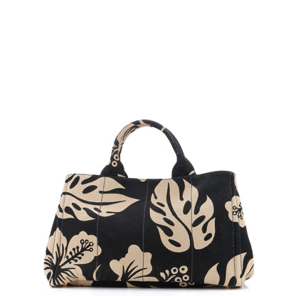 Prada Canapa Tote Printed Canvas Large