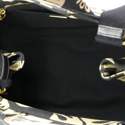 Prada Canapa Tote Printed Canvas Large