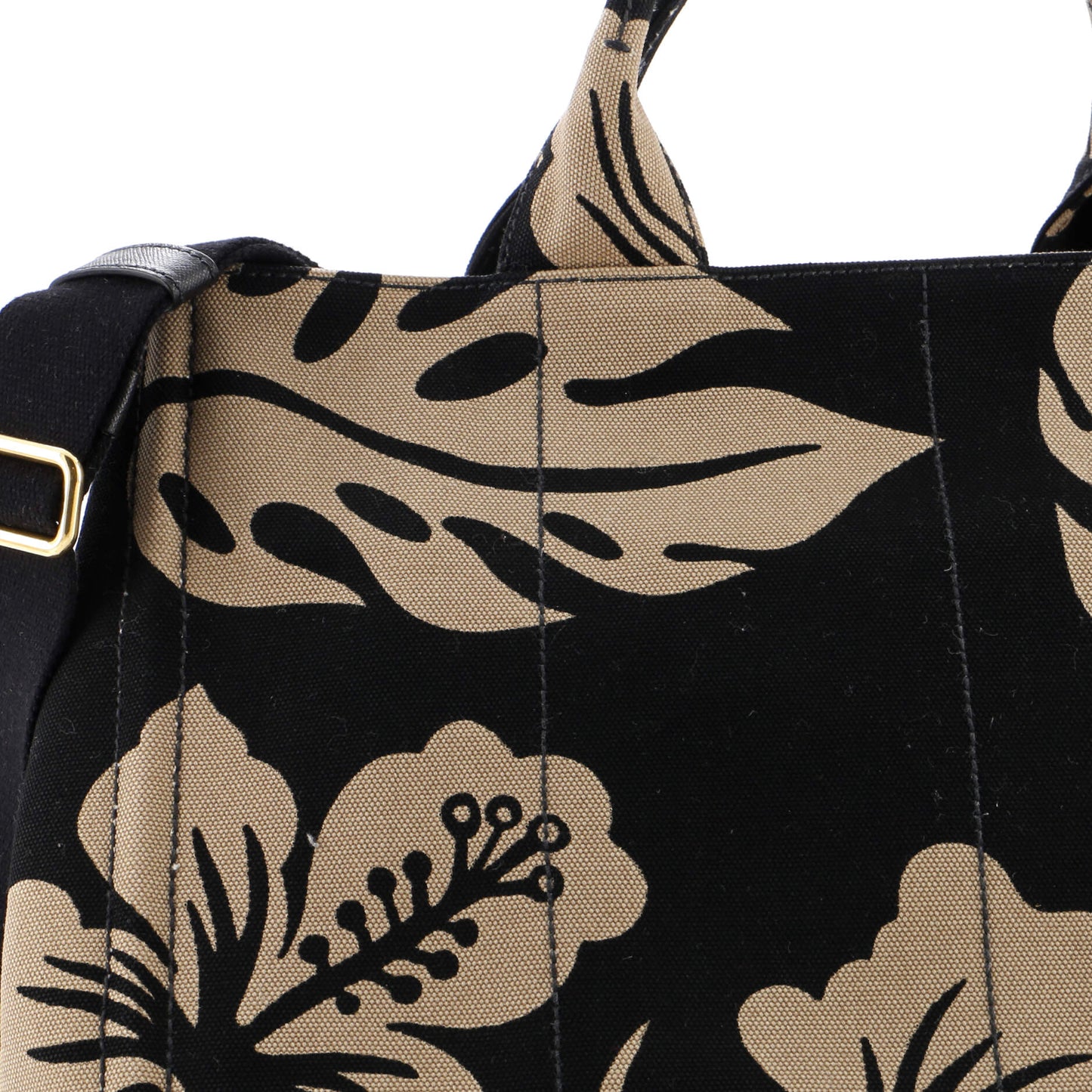 Prada Canapa Tote Printed Canvas Large