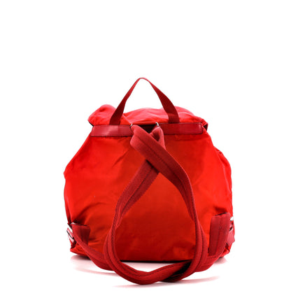 Prada Vela Double Front Pocket Backpack Tessuto with Saffiano Leather Medium