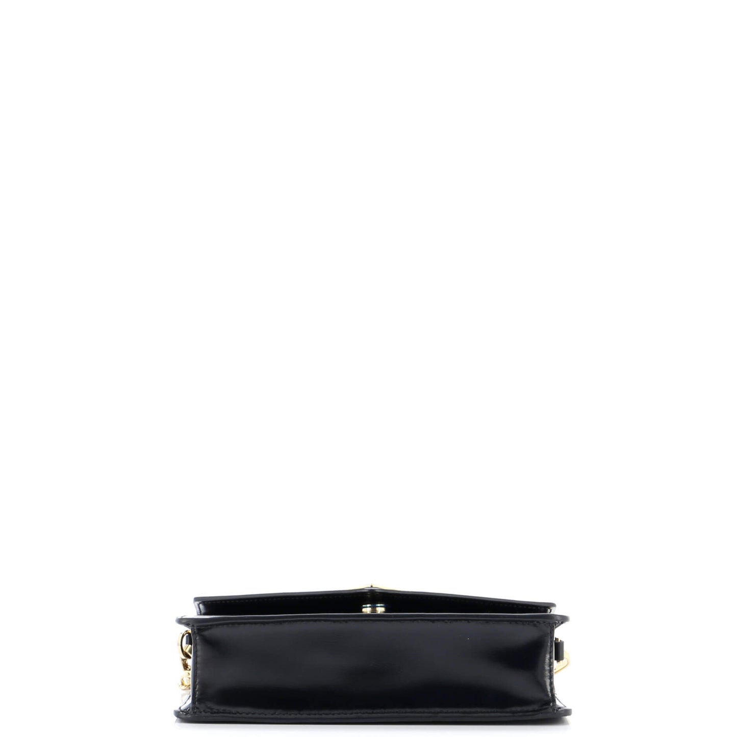 Prada Triangle Logo Envelope Chain Crossbody Bag Leather