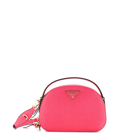 Prada Odette Top Handle Bag Saffiano Leather Small