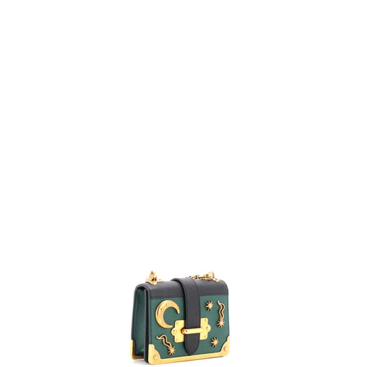 Prada Cahier Crossbody Bag Embellished Leather Micro