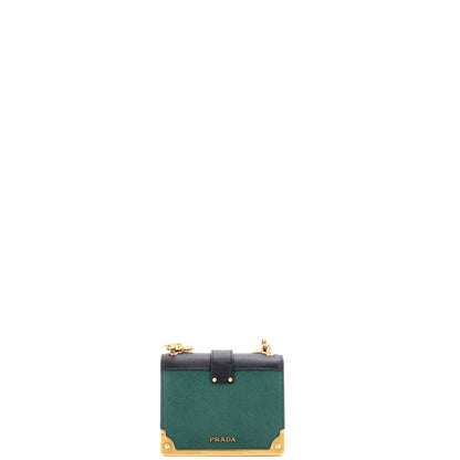 Prada Cahier Crossbody Bag Embellished Leather Micro