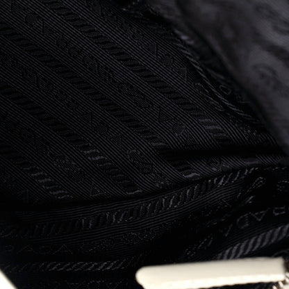 Prada Triangle Logo Zip Around Shoulder Bag Saffiano Leather