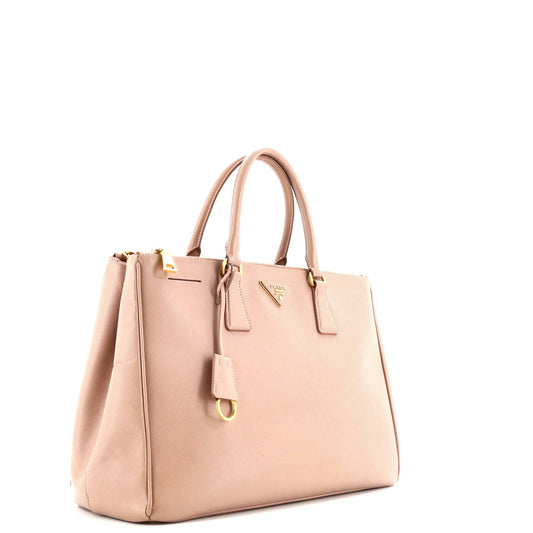 Prada Double Zip Lux Tote Saffiano Leather Large
