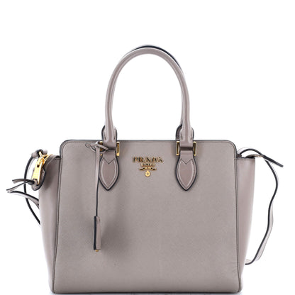 Prada Convertible Tote Saffiano with Soft Calf Small