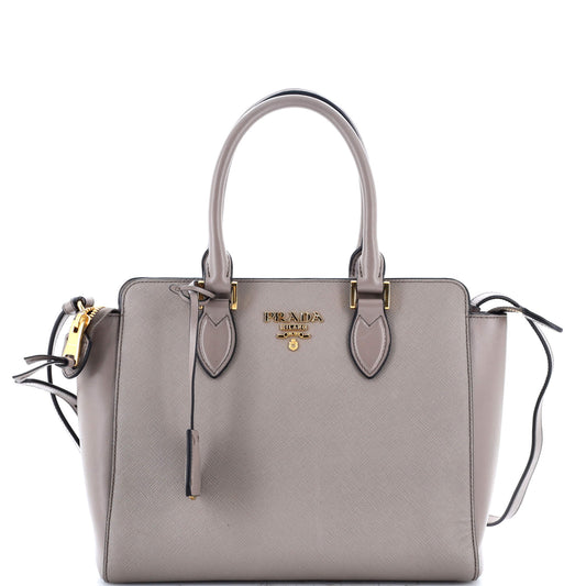 Prada Convertible Tote Saffiano with Soft Calf Small