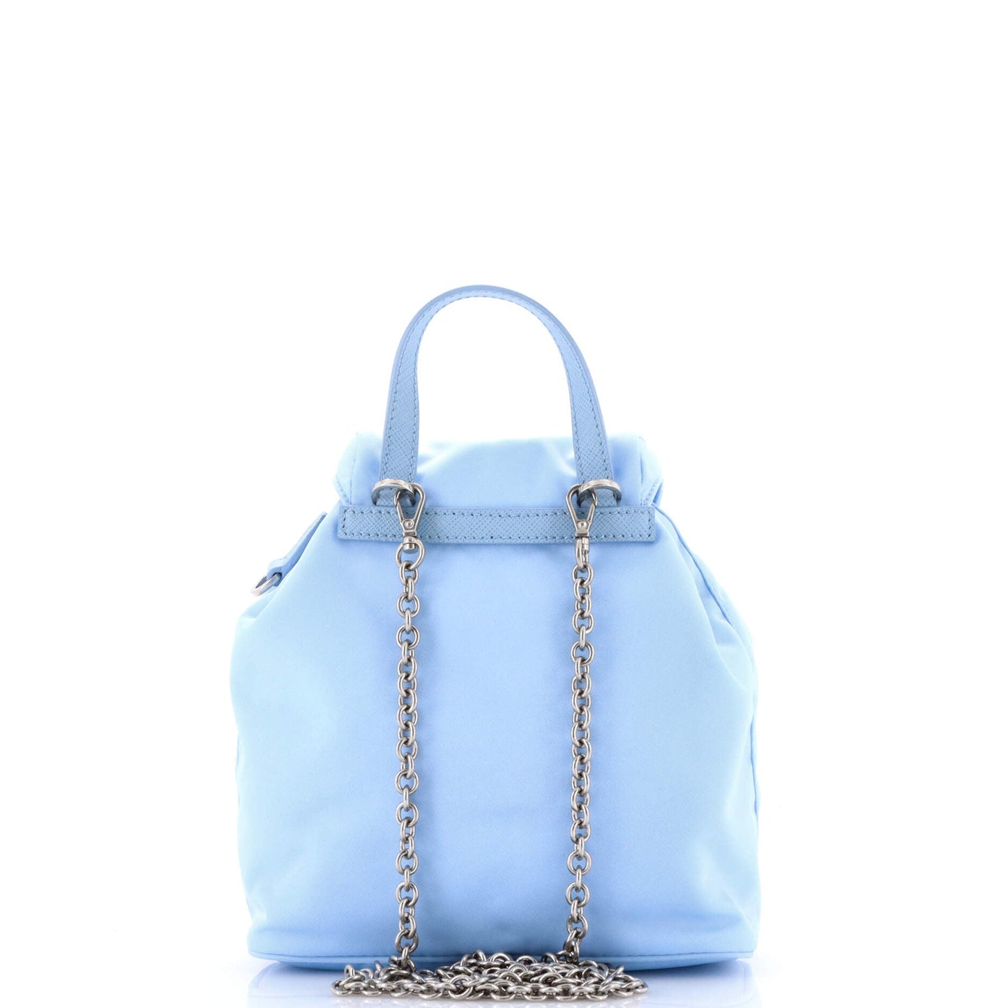 Prada Double Pocket Backpack Chain Shoulder Bag Re-Nylon Mini