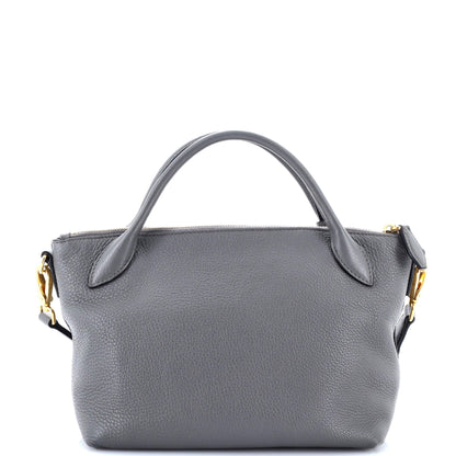 Prada Dual Strap Zip Tote Vitello Daino Small