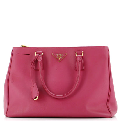 Prada Double Zip Lux Tote Saffiano Leather Medium