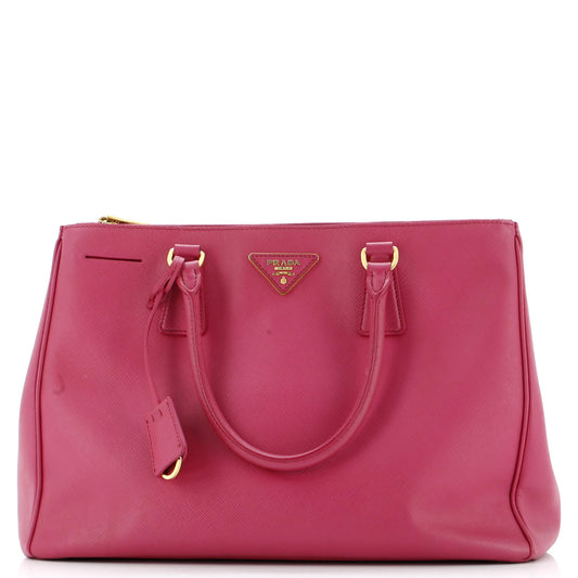 Prada Double Zip Lux Tote Saffiano Leather Medium
