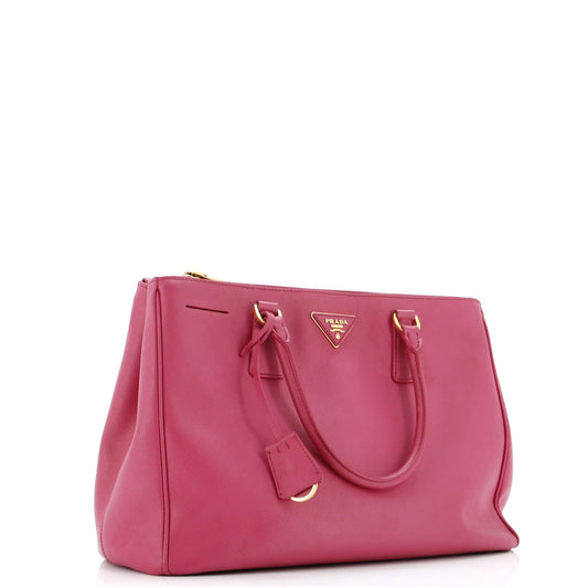 Prada Double Zip Lux Tote Saffiano Leather Medium