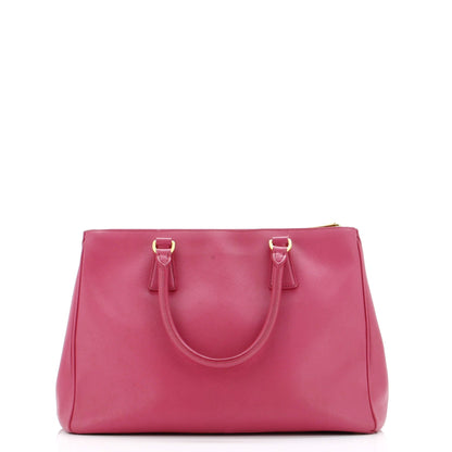 Prada Double Zip Lux Tote Saffiano Leather Medium