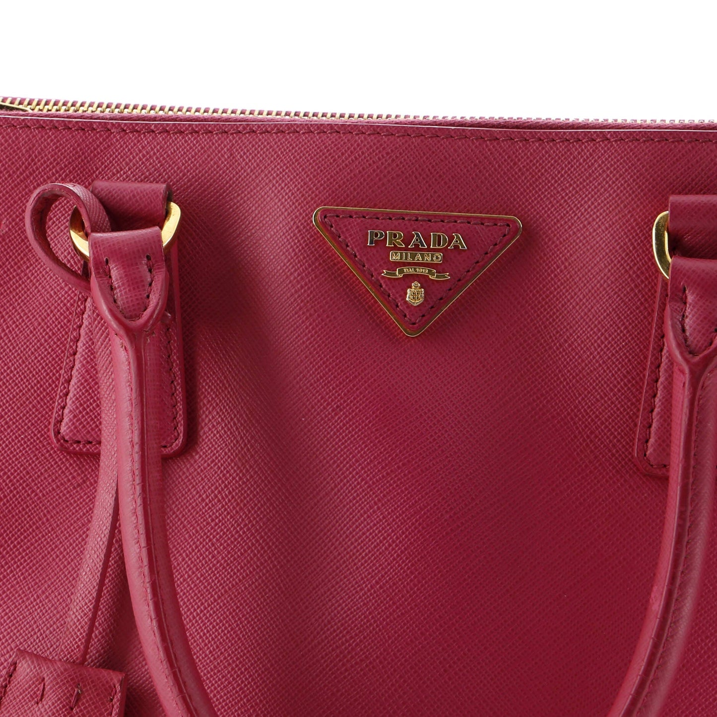 Prada Double Zip Lux Tote Saffiano Leather Medium