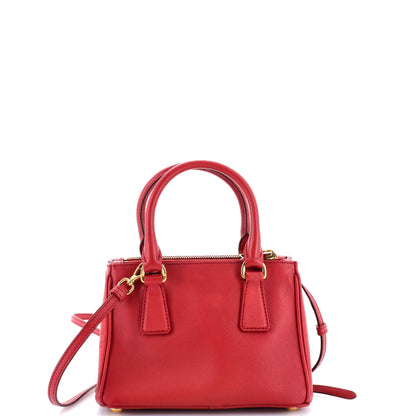 Prada Galleria Double Zip Tote Saffiano Leather Mini