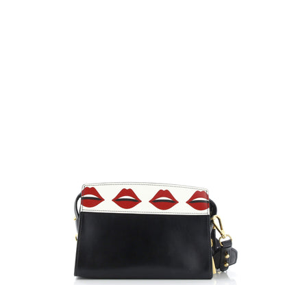 Prada Esplanade Crossbody Bag Printed Saffiano and City Calf Small