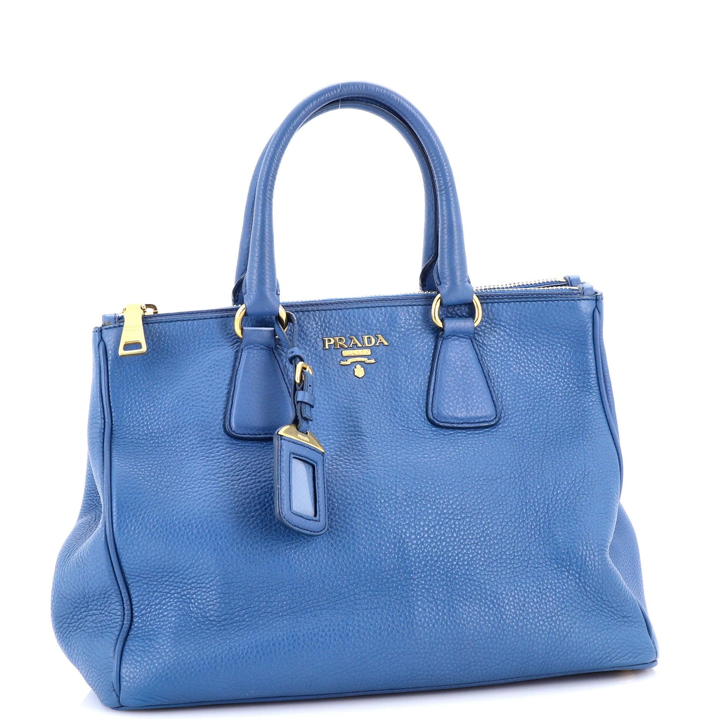 Prada Double Zip Convertible Tote Vitello Daino Large
