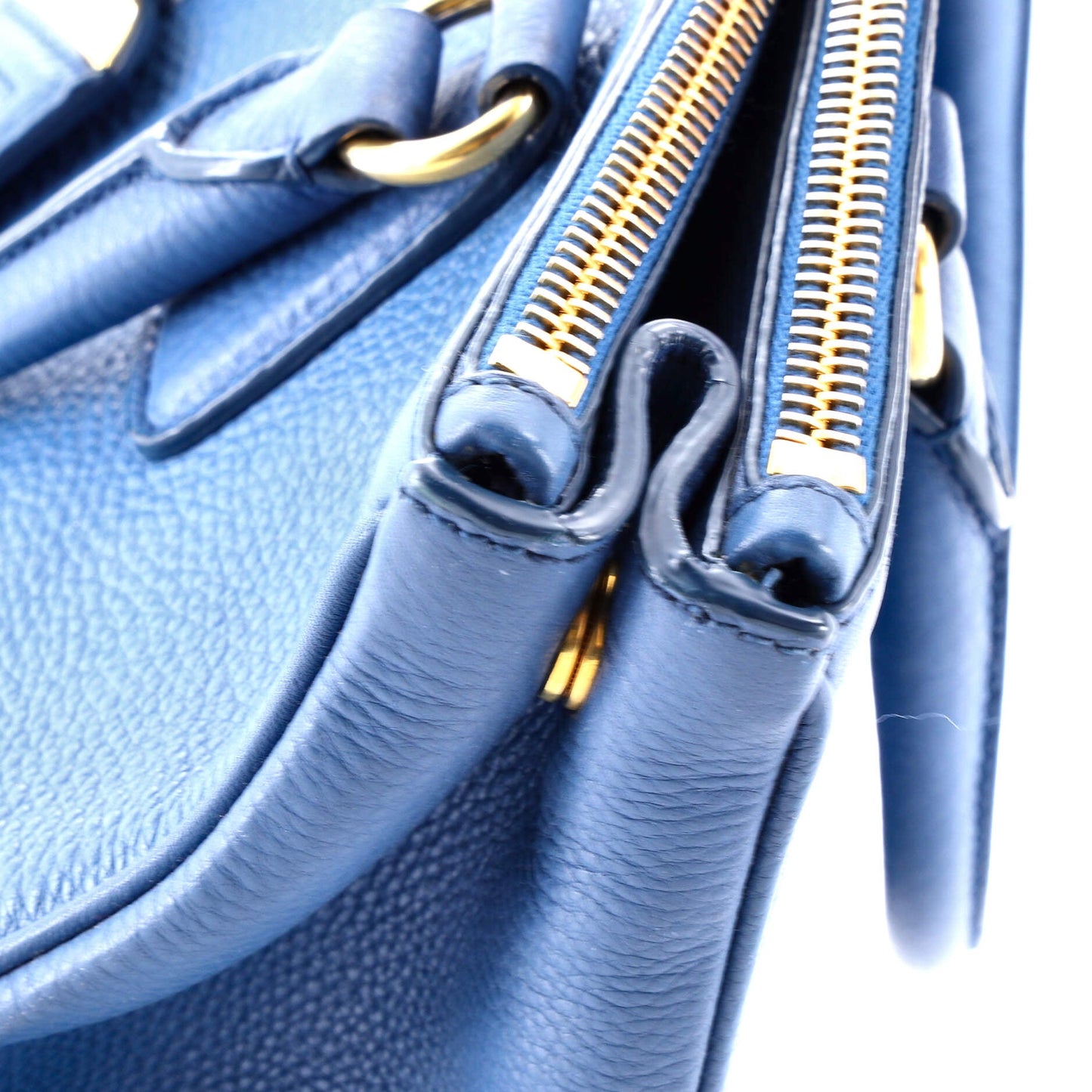Prada Double Zip Convertible Tote Vitello Daino Large