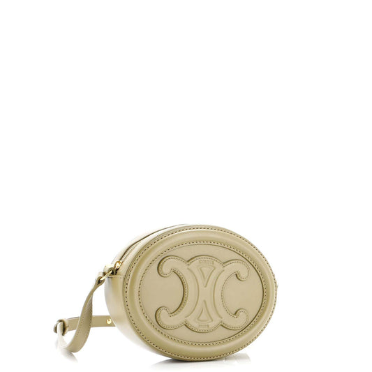 Celine Triomphe Oval Crossbody Bag Leather Mini