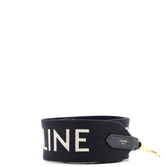 Celine Logo Shoulder Strap Jacquard Wool Long