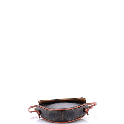 Celine Triangle Crossbody Bag Triomphe Coated Canvas Mini