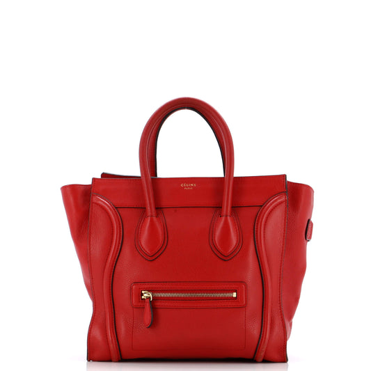 Celine Luggage Bag Grainy Leather Mini