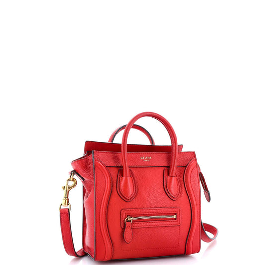 Celine Luggage Bag Grainy Leather Nano