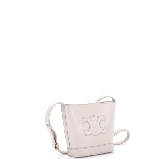 Celine Cuir Triomphe Bucket Bag Leather Mini
