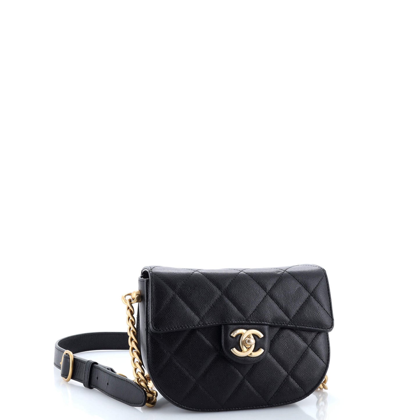 CHANELムーンフラップ キャビアスキン ミニ