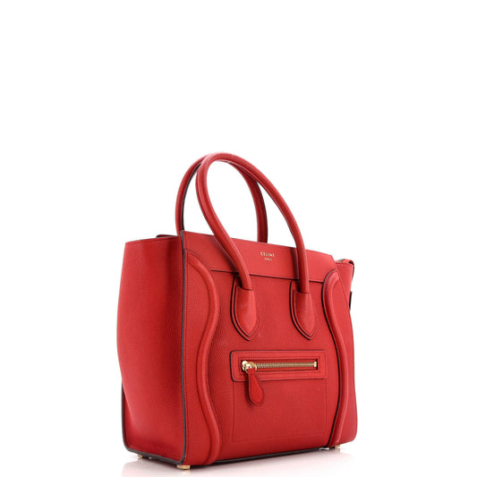 Celine Luggage Bag Grainy Leather Micro