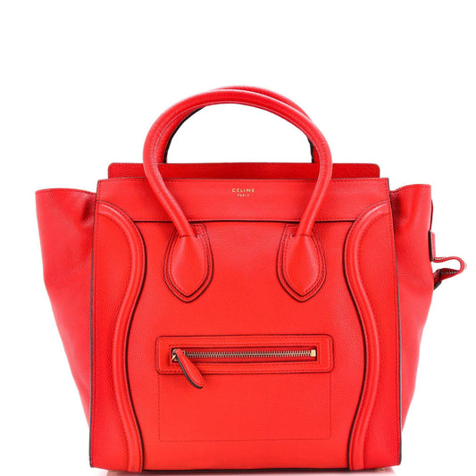 Celine Luggage Bag Grainy Leather Mini