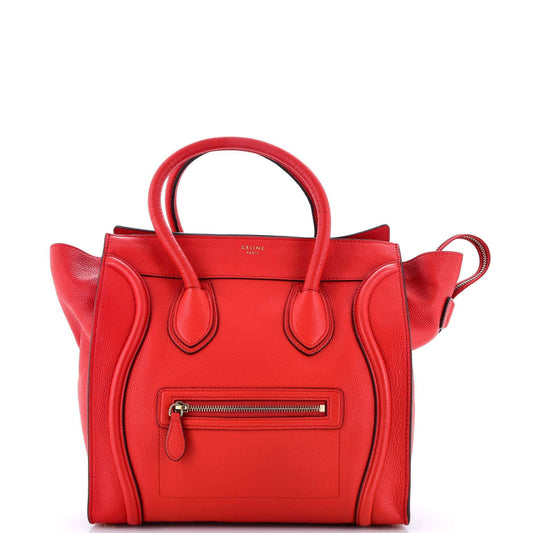 Celine Luggage Bag Grainy Leather Mini