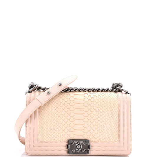 CHANELボーイ パイソン オールドミディアム
