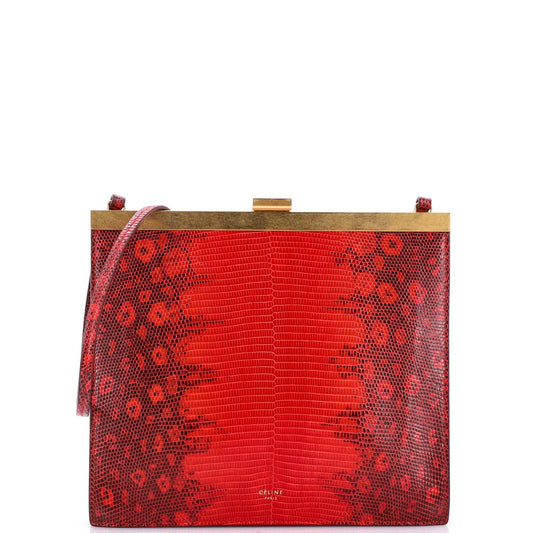 Celine Clasp Crossbody Bag Lizard Mini