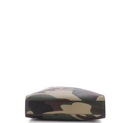 Celine Vertical Cabas Tote Camouflage Coated Canvas Medium