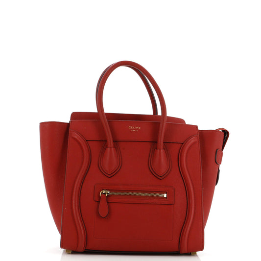 Celine Luggage Bag Grainy Leather Micro
