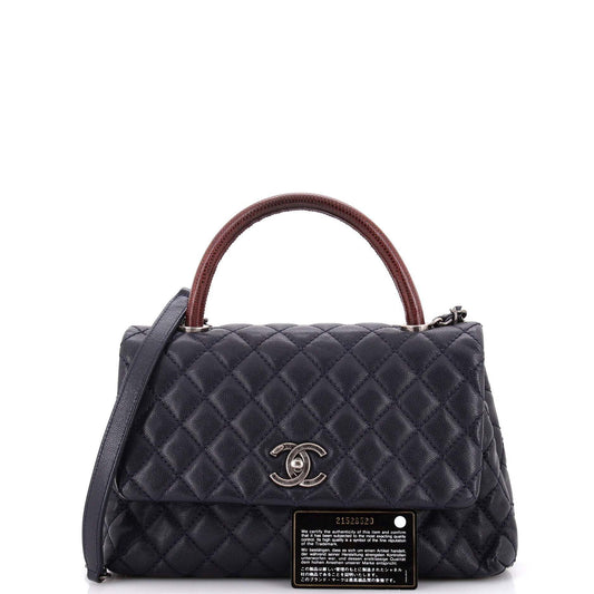 CHANELココハンドル キャビアスキン リザード
