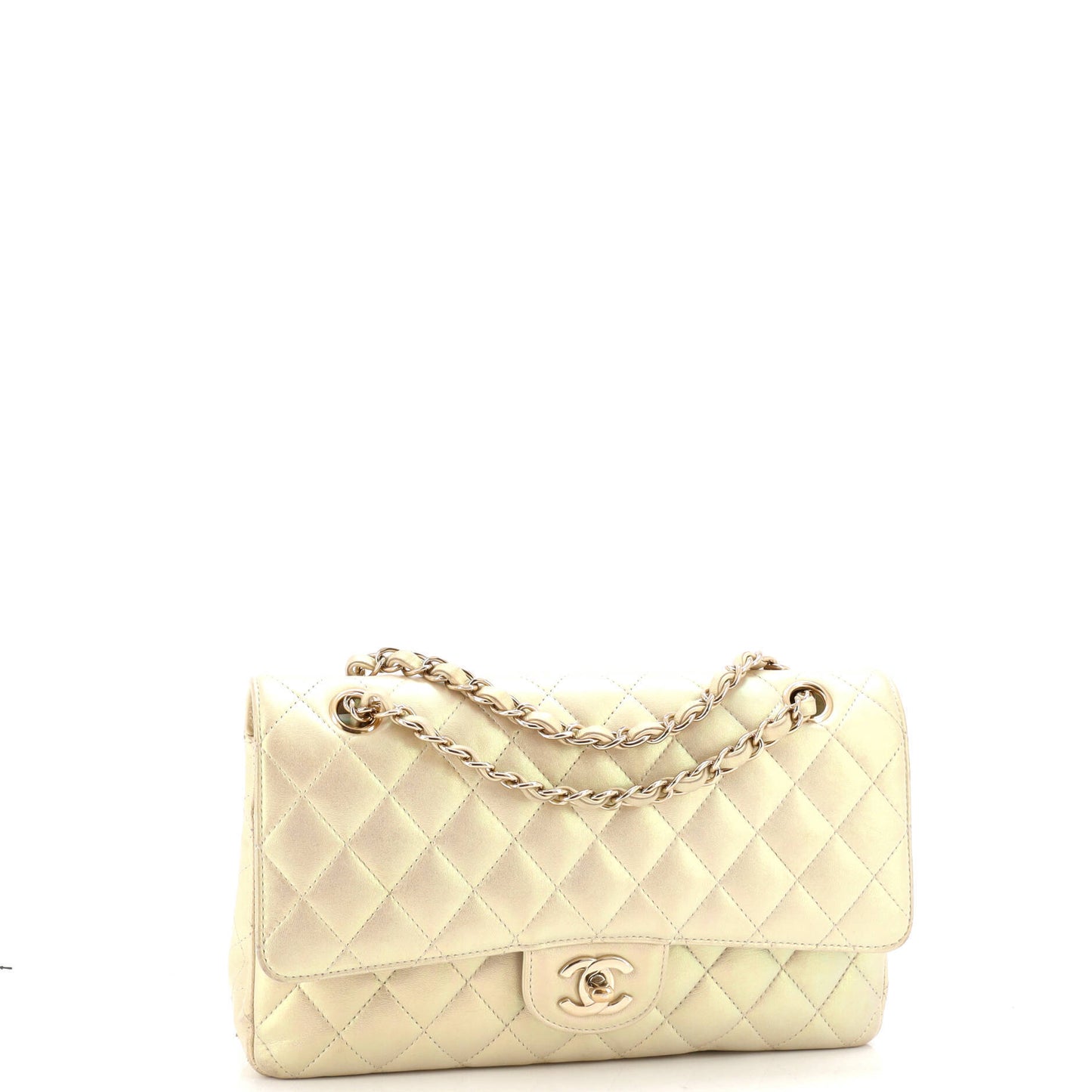 CHANEL イリディセントダブルフラップ