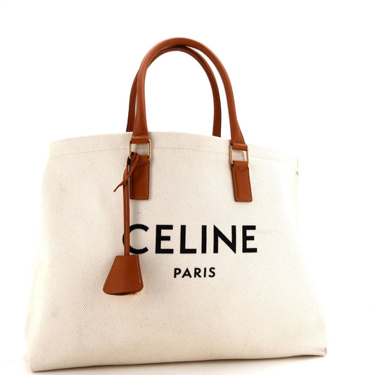 Celine Horizontal Cabas Tote Canvas with Leather None
