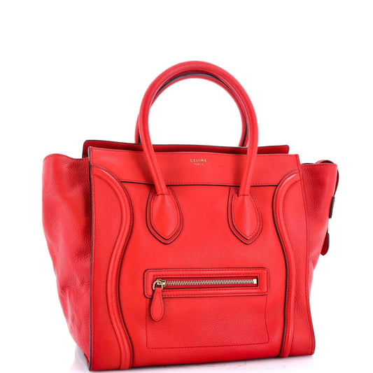Celine Luggage Bag Grainy Leather Mini