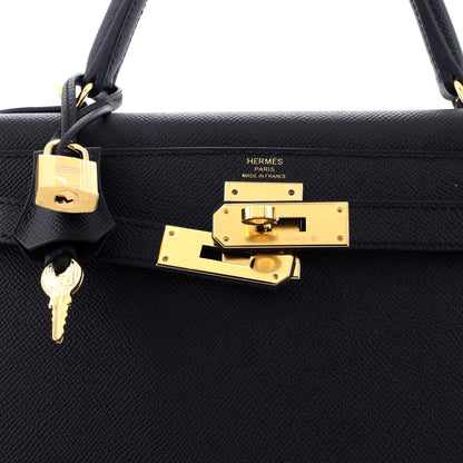 HERMES ケリーブラック ゴールド 28