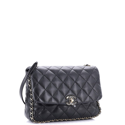 CHANEL 未使用 エナメルバッグ ラムスキン