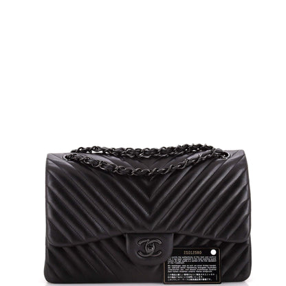 超レア SO BLACK★CHANELラムスキン ジャンボ